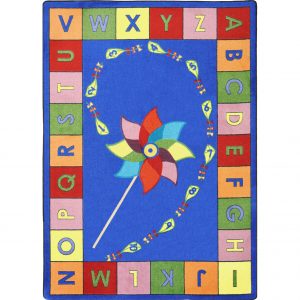 alphabet pinwheel rug