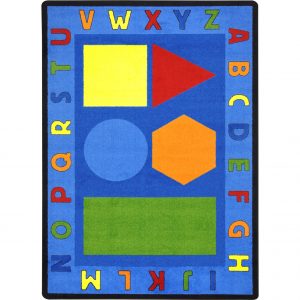 alphabet shape rug