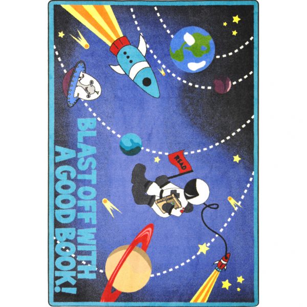 Blast Off With a Good Book Rug
