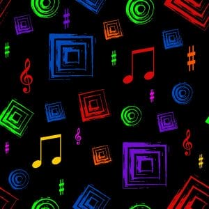 Music Notes-Black